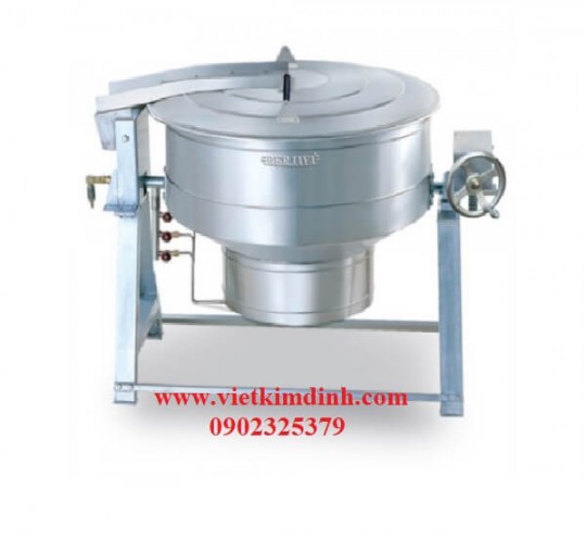 Nồi hầm nghiêng tay quay 180 lít dùng gas
